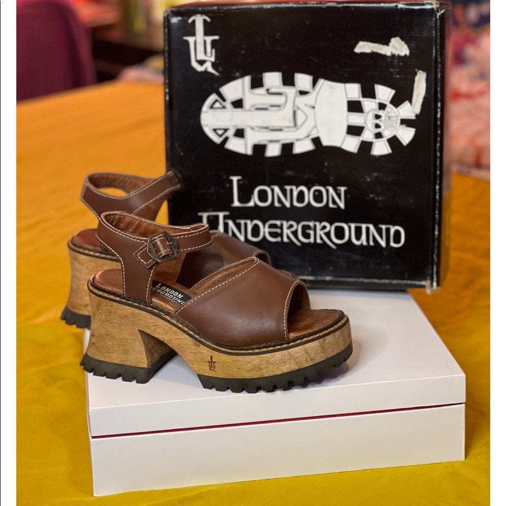 London Underground Sandals Platform RARE